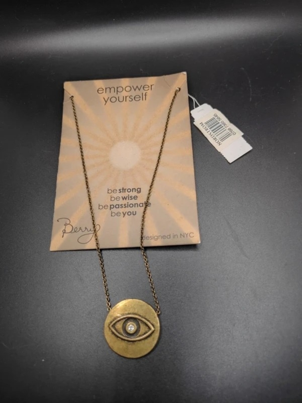 Nordstrom Gold-Tone Evil Eye Pendant Necklace